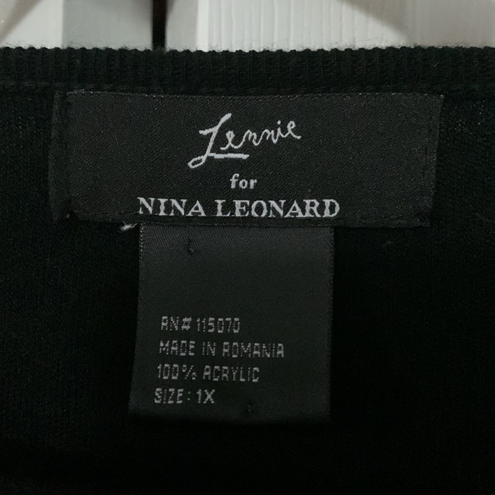 Nina Leonard 1X sweater 3/4 sleeve - Picture 2 of 5